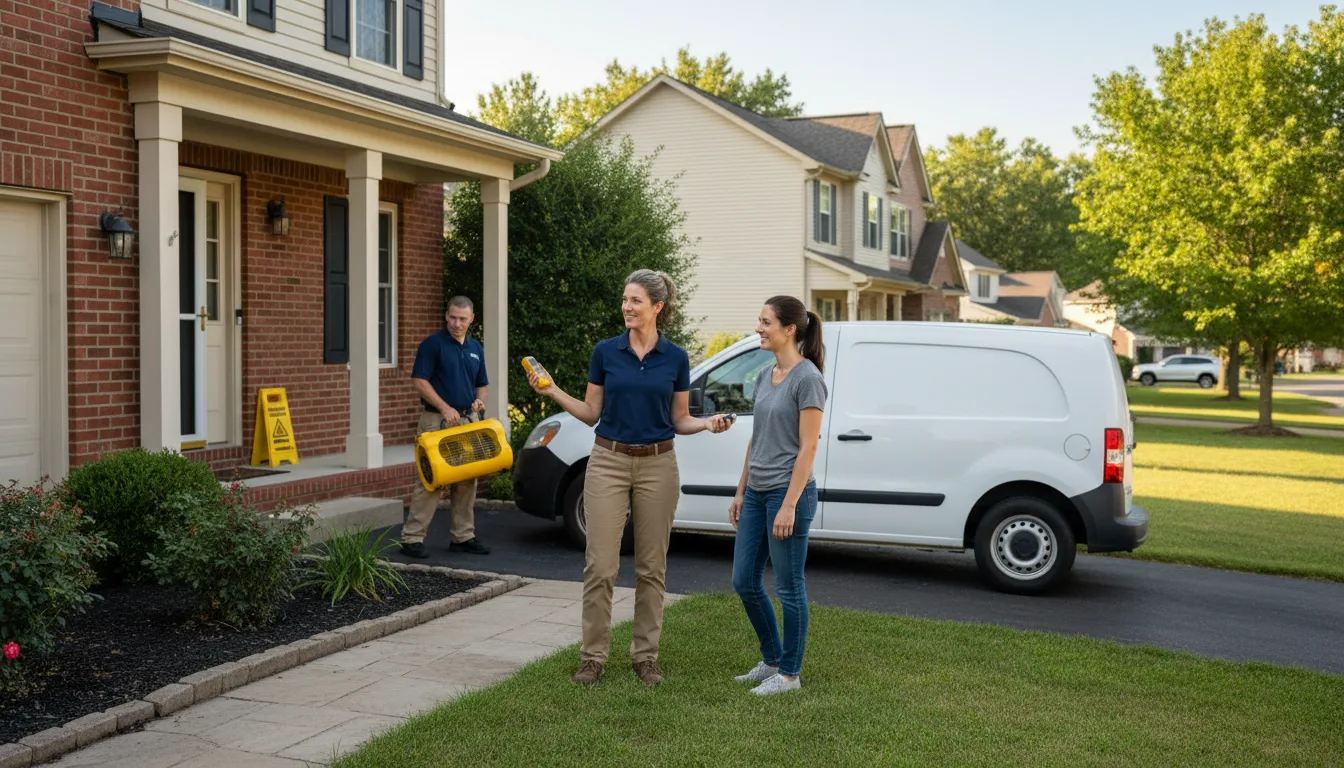Residential water damage restoration in Bruce, MS